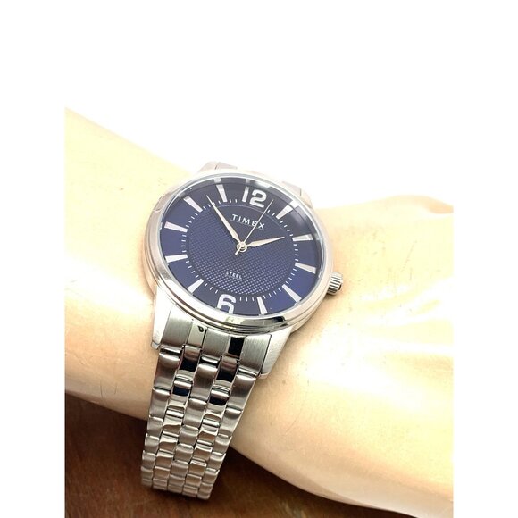 Timex Men's Watch TW2T59800 Quartz Blue Dial Silver Tone Stainless Steel 40mm - Picture 6 of 14